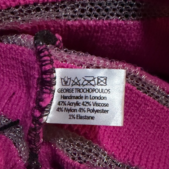 NWT George Trochopoulos Fuschia Fringe Dress - Size Small - Picture 7 of 7